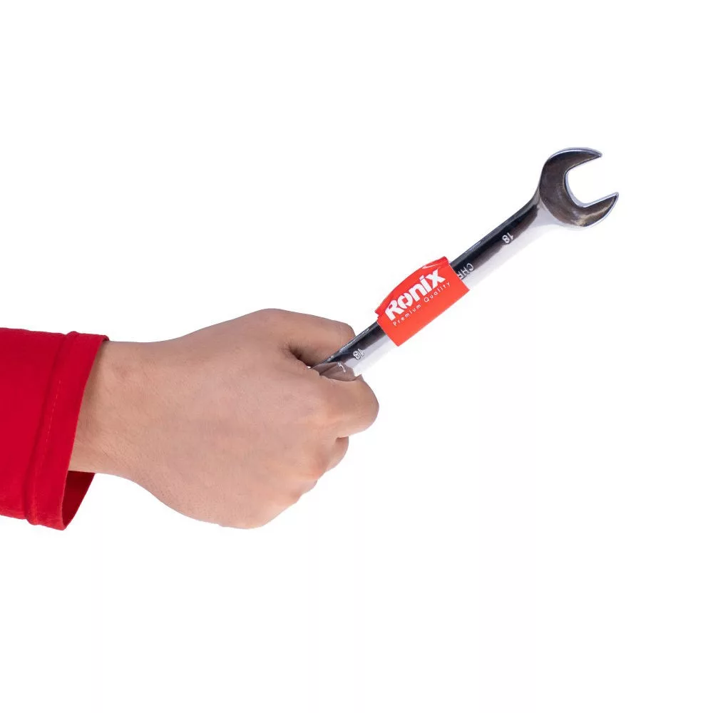 آچار یکسر تخت یکسر جغجغه ای رونیکس مدل RX-2168 سایز 18 میلی متر