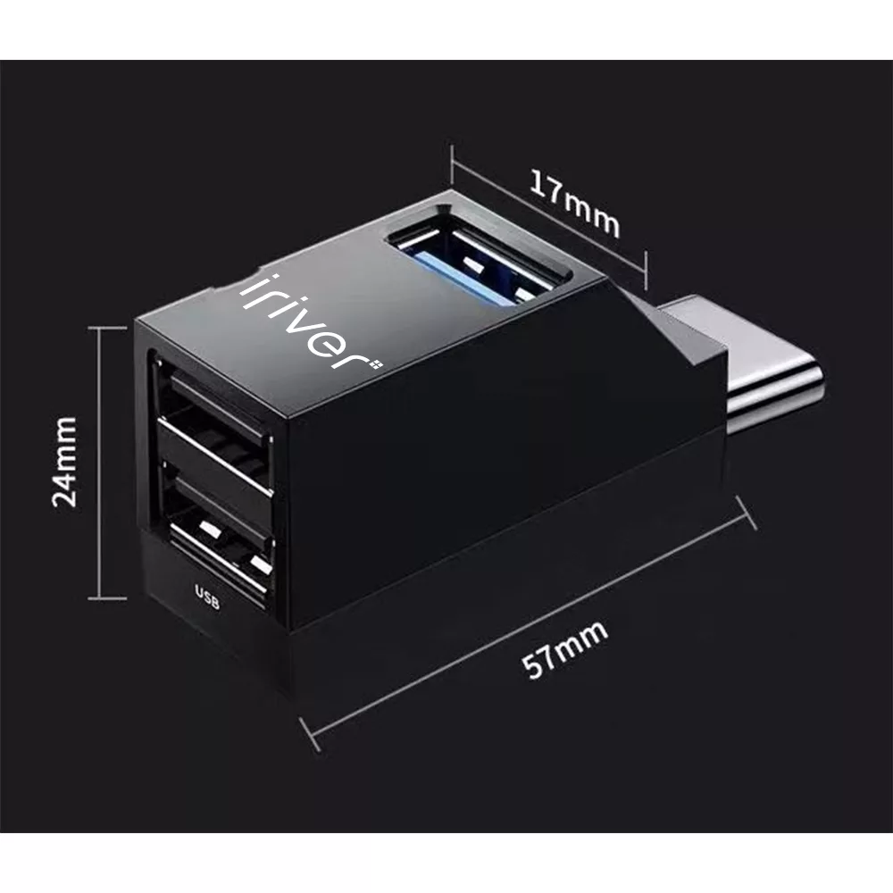 هاب 3 پورت USB-C  آی ریور مدل Tiny-C USB3.0