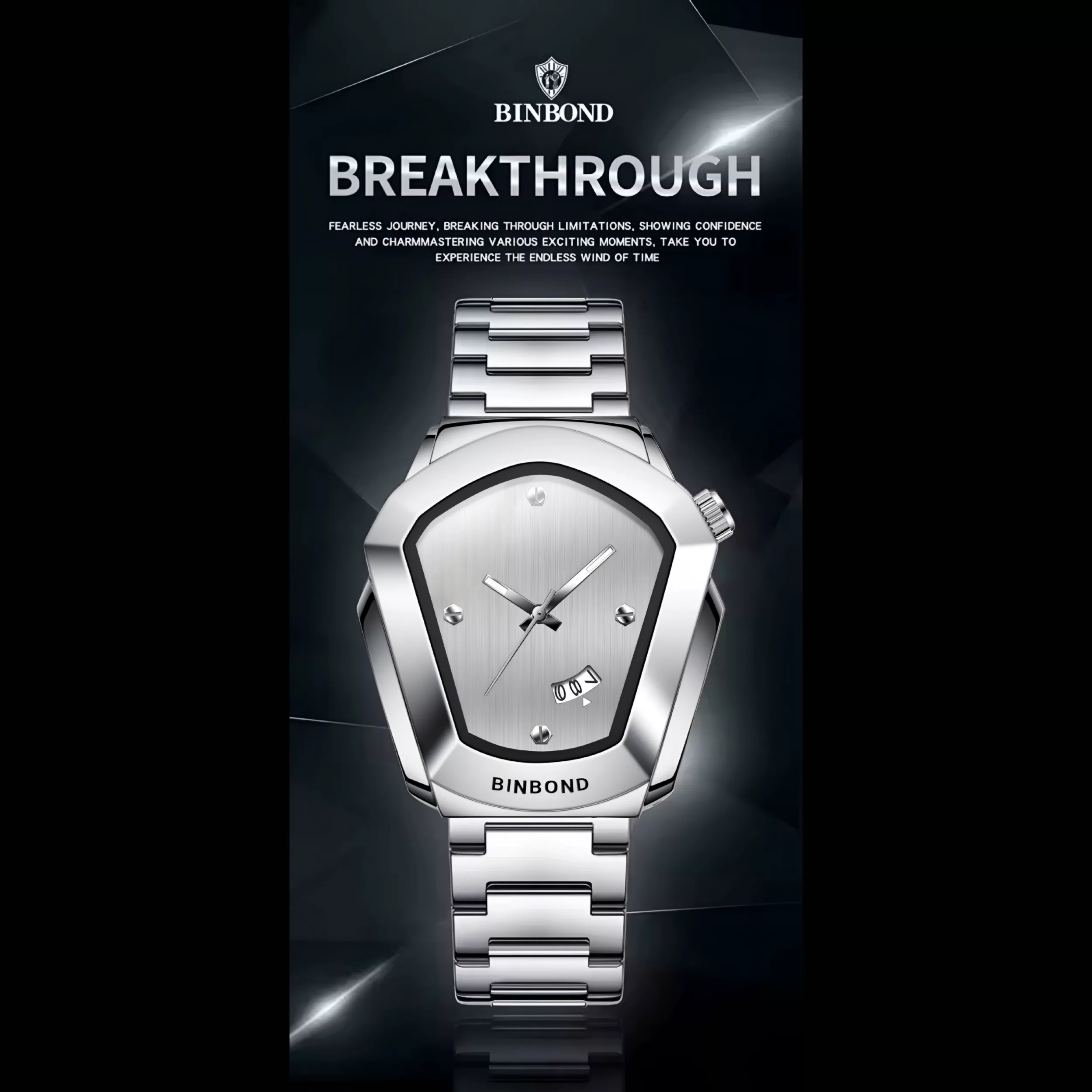 ساعت مچی عقربهای کوارتز مردانه بین باند مدل لومینوس بند استیل کد ۲