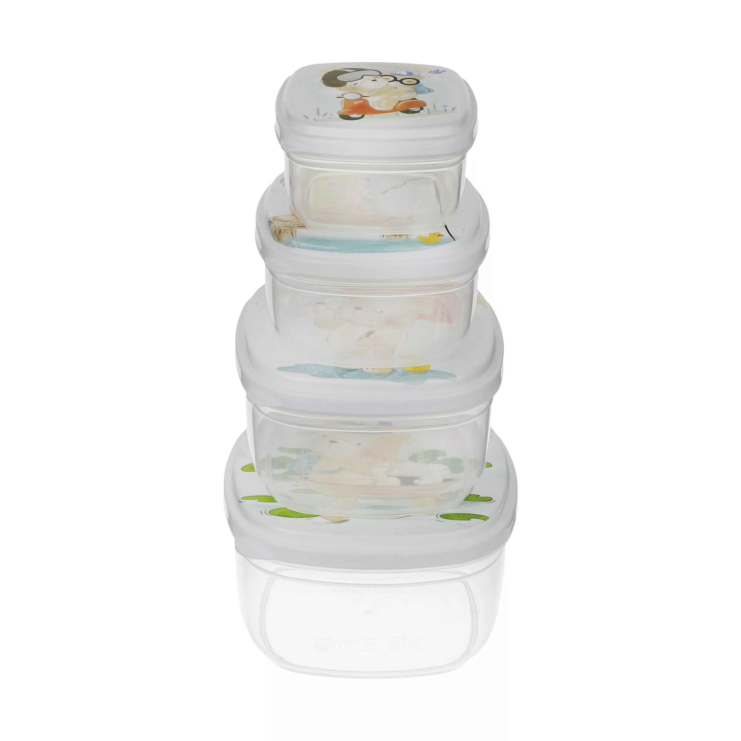 ظرف نگهدارنده وینتج طرح خرس مدل VNP035 مجموعه 4 عددی