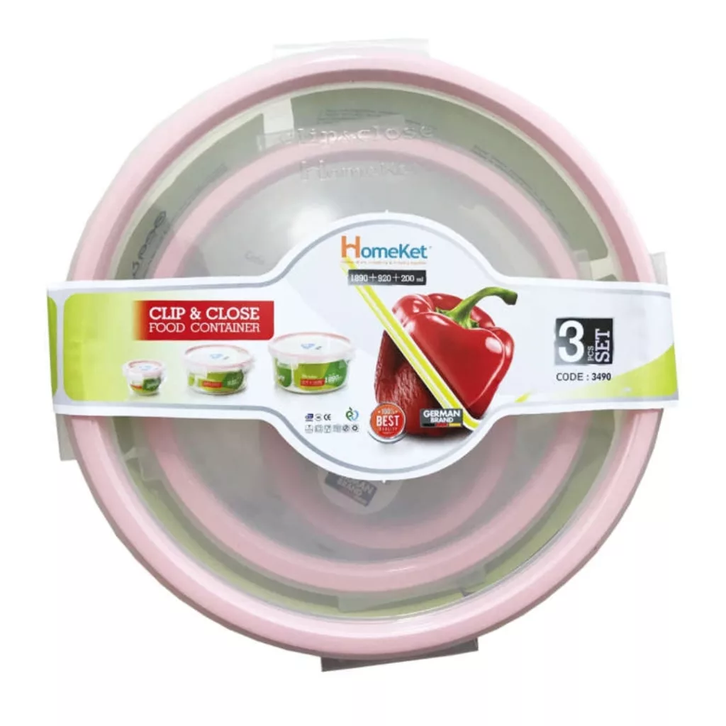 ظرف نگهدارنده هوم کت مدل گرد مجموعه 3 عددی