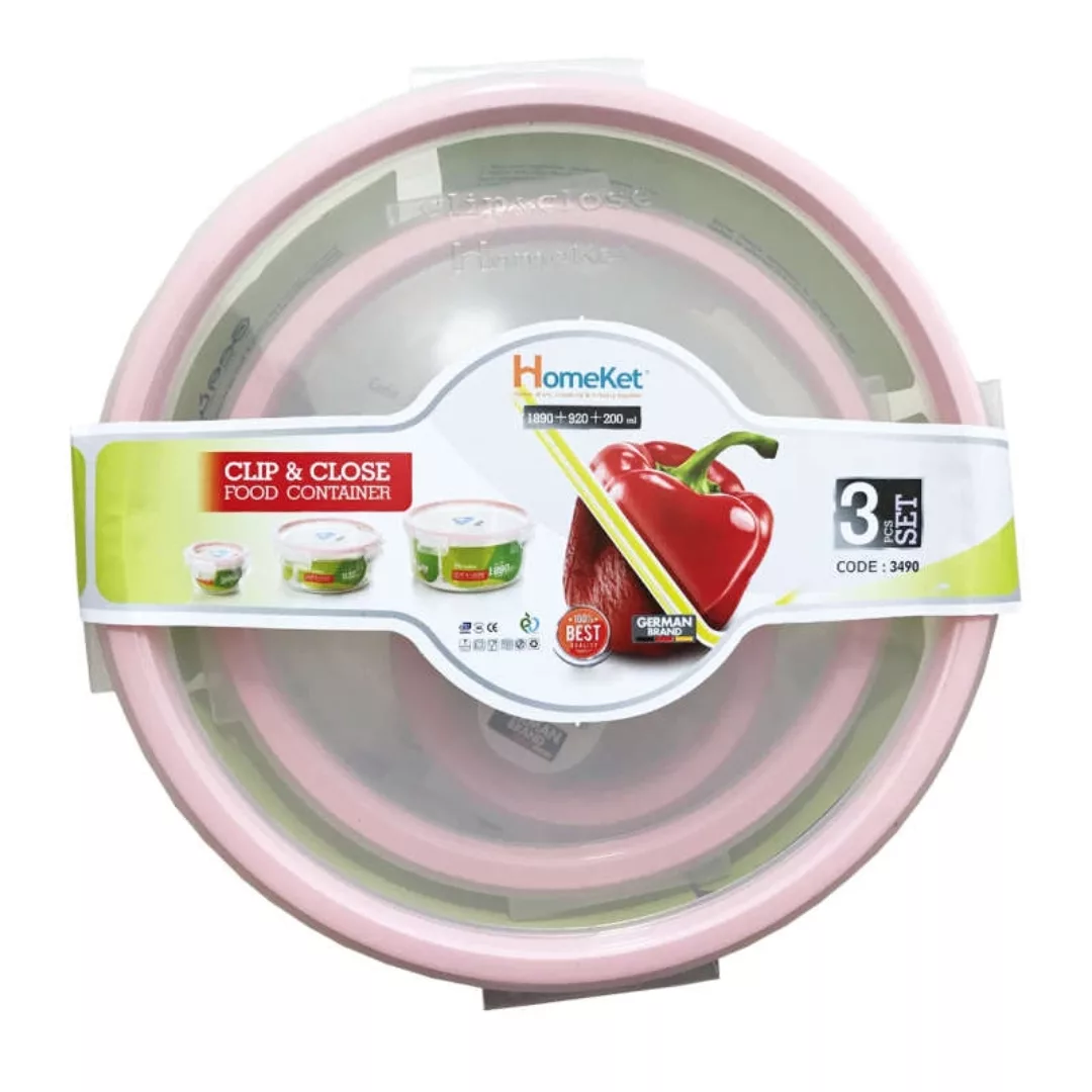 ظرف نگهدارنده هوم کت مدل گرد مجموعه 3 عددی