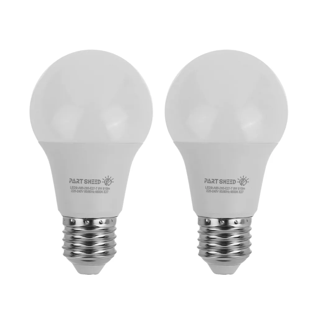لامپ ال ای دی 9 وات پارت شید مدل Day Light پایه E27 بسته 2 عددی