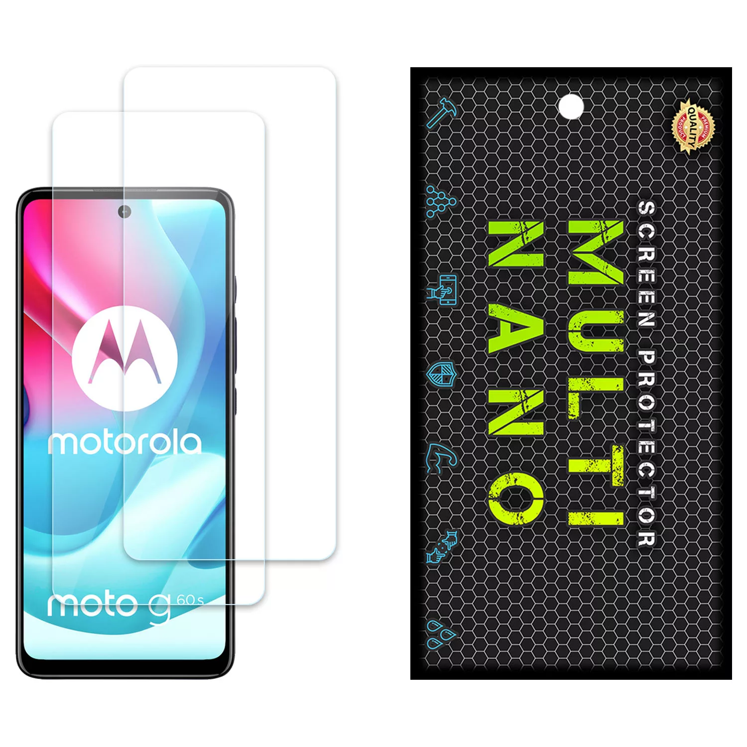 محافظ صفحه نمایش مولتی نانو مدل X-S2N مناسب برای گوشی موبایل موتورولا Moto G60S بسته دو عددی