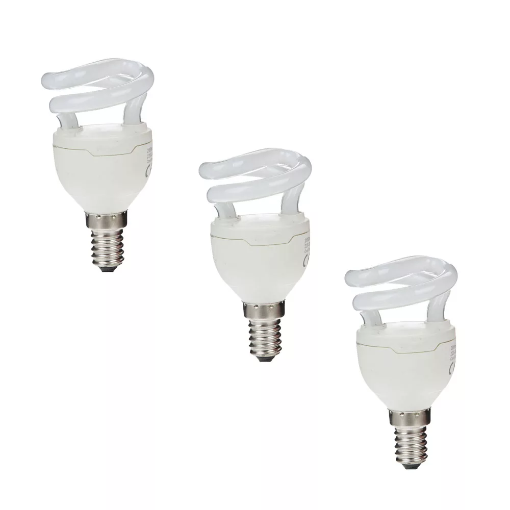 لامپ کم مصرف 5 وات مدل پیچ پایه E14 بسته 3 عددی