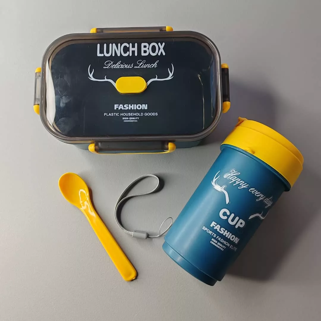 ظرف غذا مدل FASHION CUP به همراه ماگ درب دار و قاشق