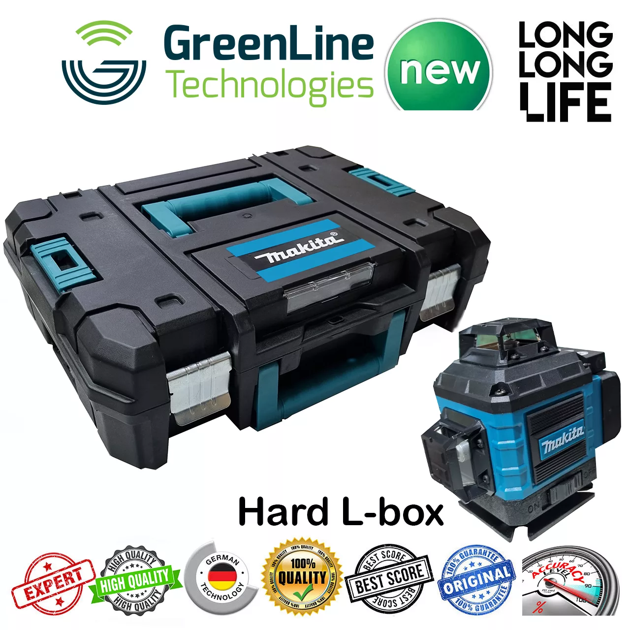 تراز لیزری مدل نور سبز ترکیبی 16 لاین کد Makita 16-4