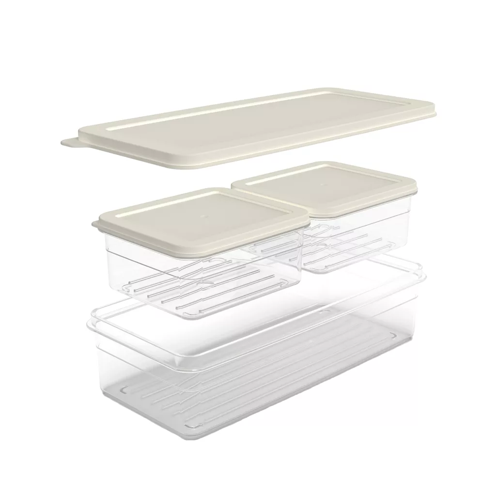 ظرف نگهدارنده ویرو پلاستیک مدل نیلا کد 1003 بسته 3 عددی