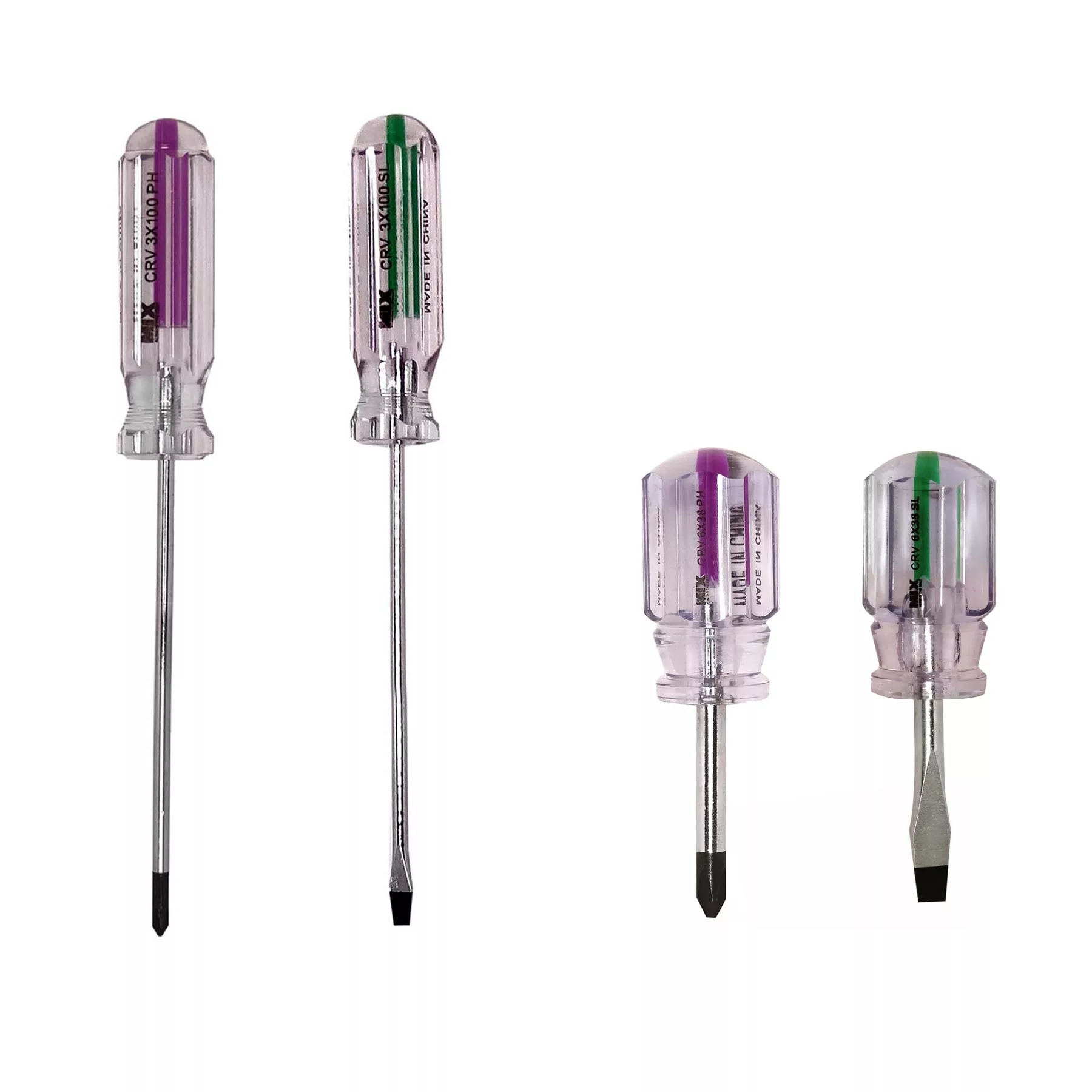 پیچ گوشتی میکس مدل MMA-3x100-6x38PH-SL-4MX  مجموعه 4 عددی