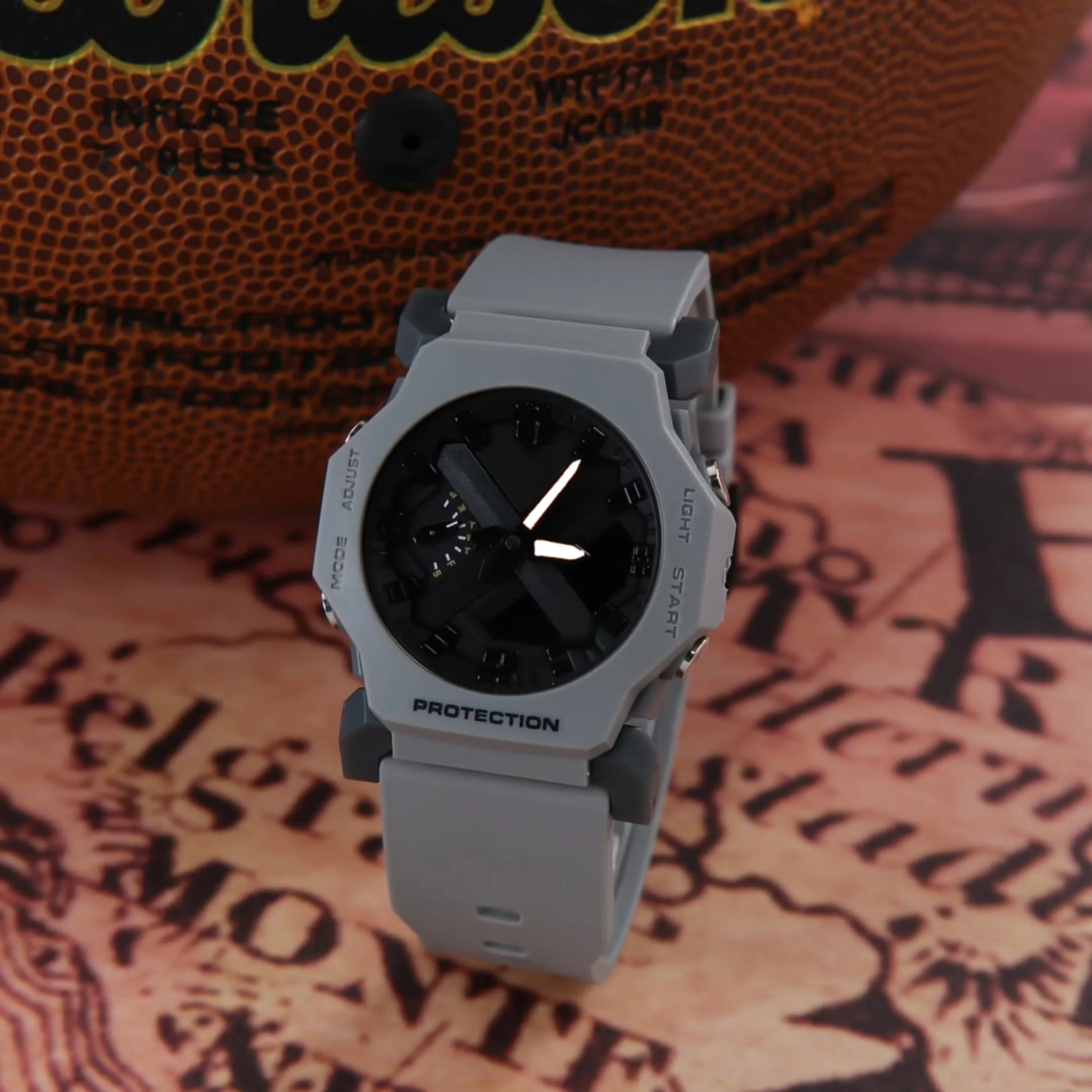 ساعت مچی عقربه‌ای کوارتز مردانه مدل دو زمانه کرنوگراف بند پیو کد b