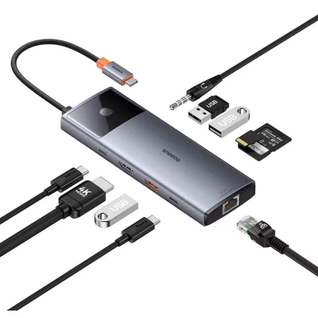 هاب 10 پورت USB-C بیسوس مدل Metal Gleam Series II