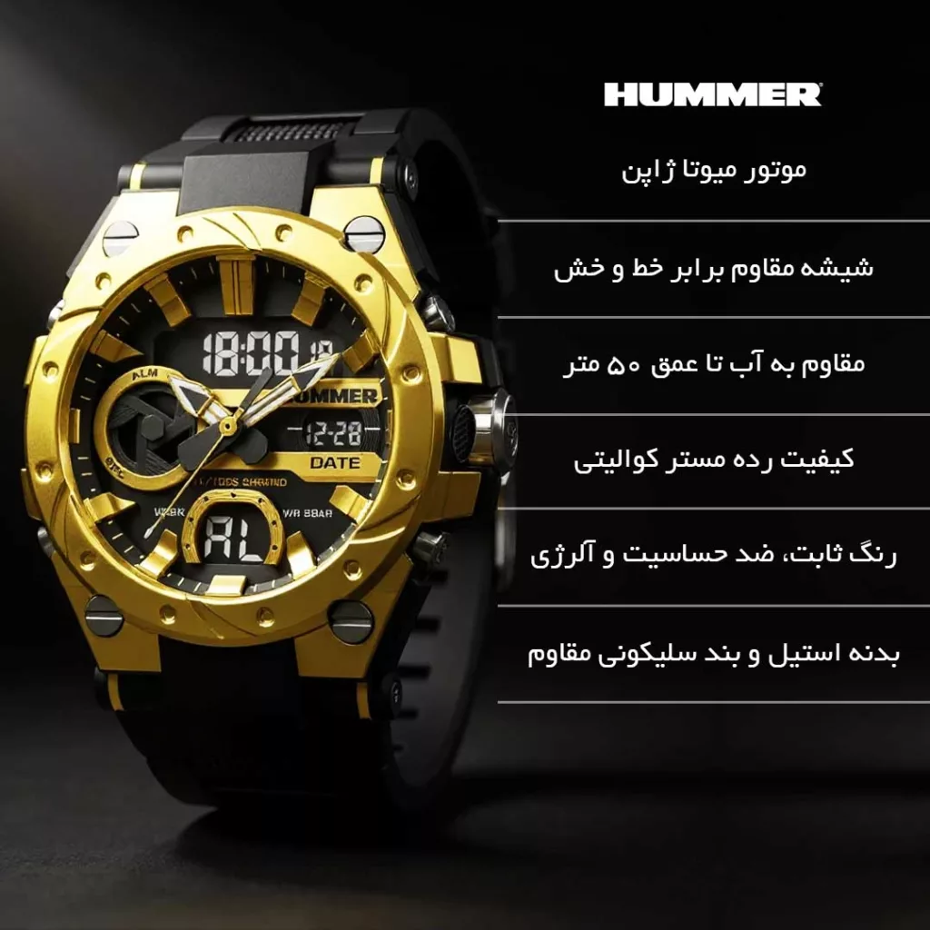 ساعت مچی عقربه‌ای کوارتز مردانه هامر مدل HM1428-C2