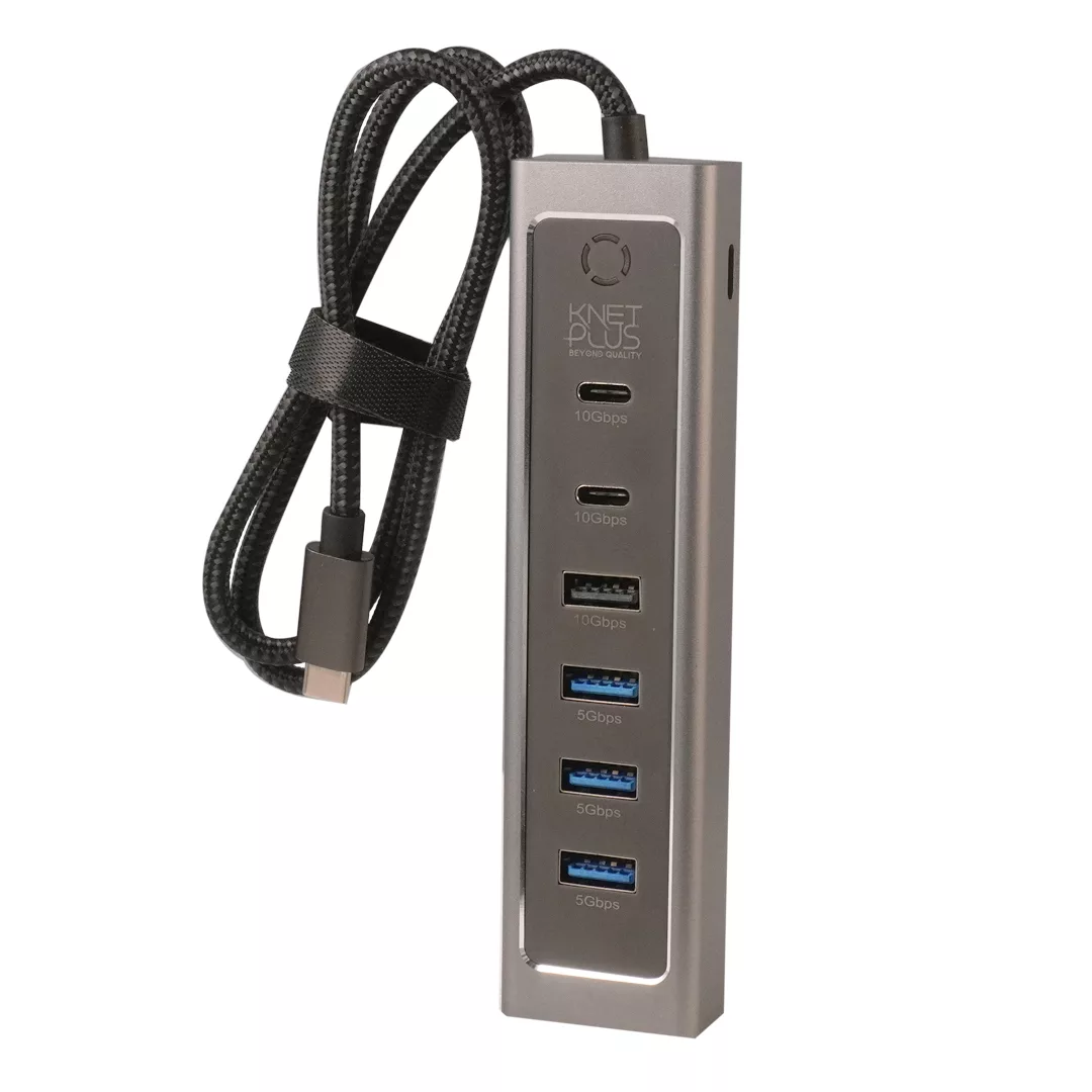 هاب 7 پورت USB-C کی نت پلاس مدل KP-HC37 هاب 7 پورت USB-C کی نت پلاس مدل KP-HC37