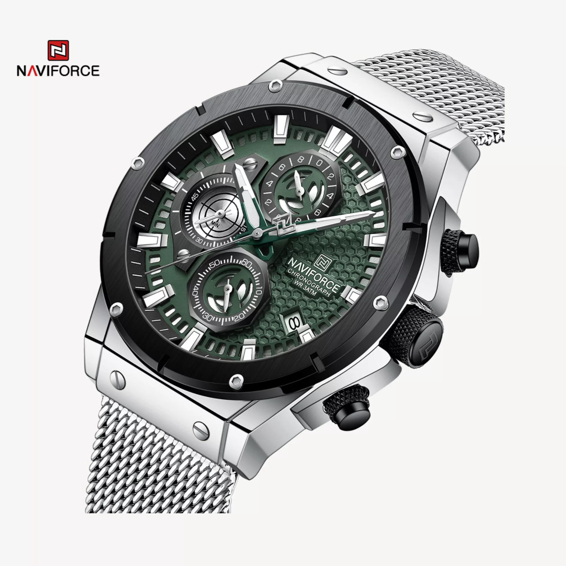 ساعت مچی عقربه‌ای مردانه نیوی فورس مدل NF8027-SGN