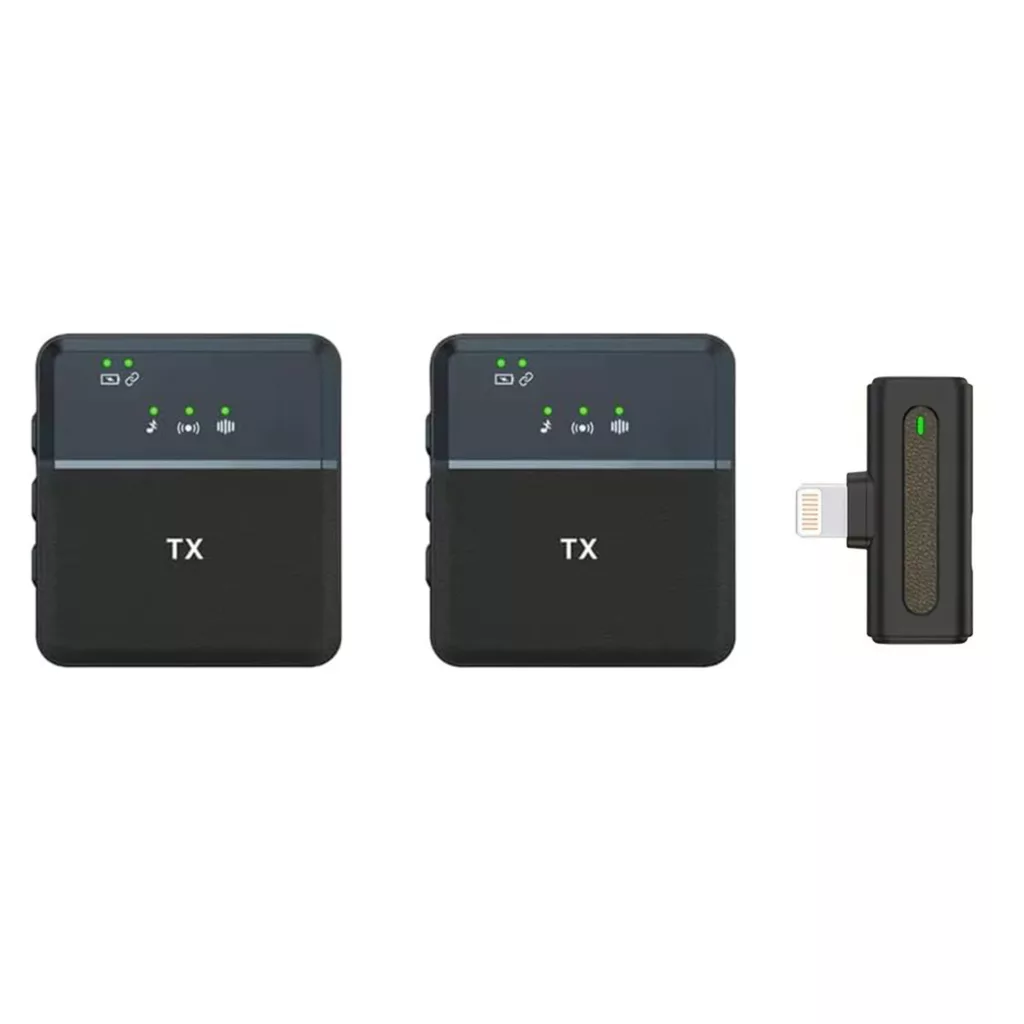 ست میکروفن یقه ای  بی سیم مدل SX8 Dual Mic iphone