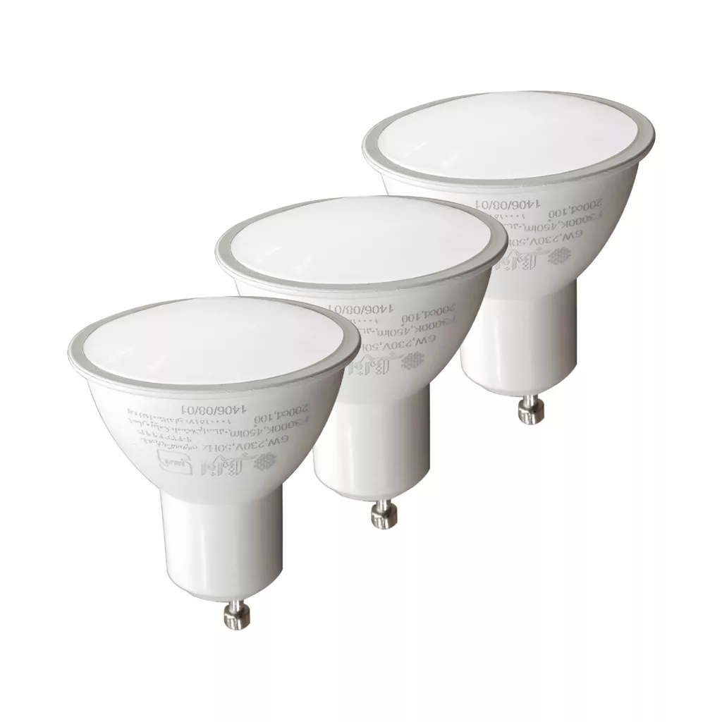 لامپ هالوژن 6 وات افراتاب مدل AF-SGU10-6WD پایه GU10 بسته 3 عددی
