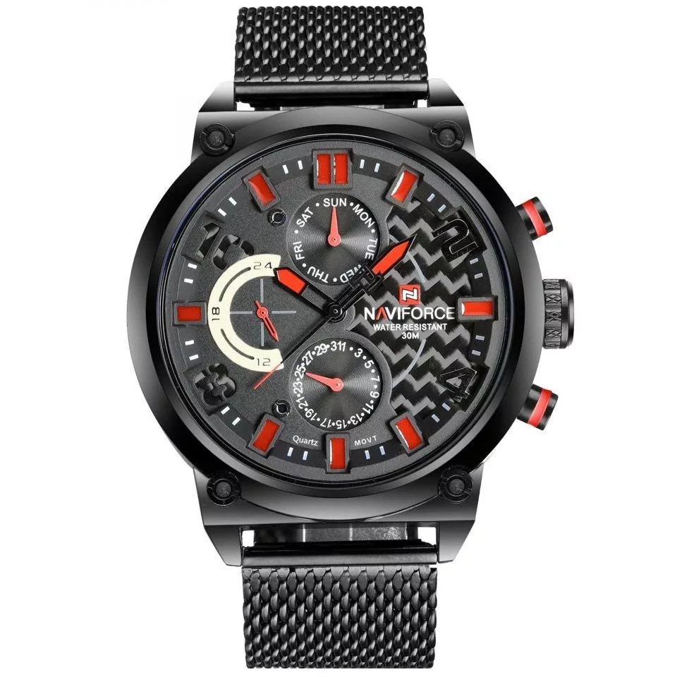 ساعت مچی عقربه‌ای کوارتز مردانه نیوی فورس مدل فول تایم NF9068