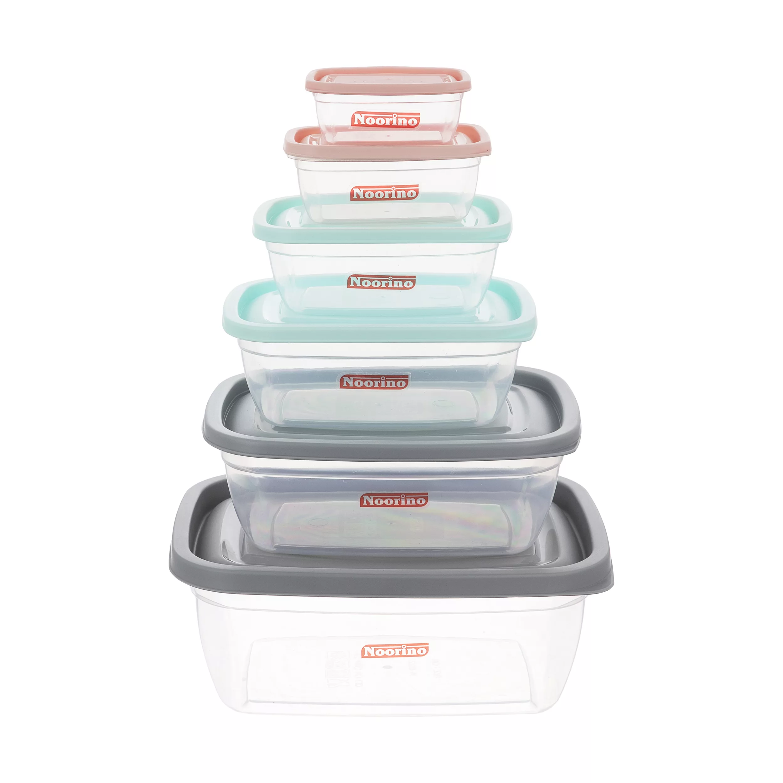 ظرف نگهدارنده نورینو مدل الوان مجموعه 6 عددی