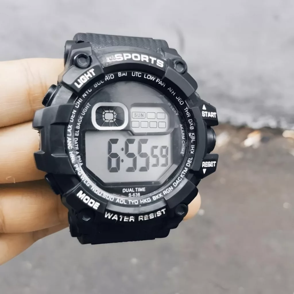 ساعت مچی دیجیتال مدل تک زمانه کرنومتر دار کد 4