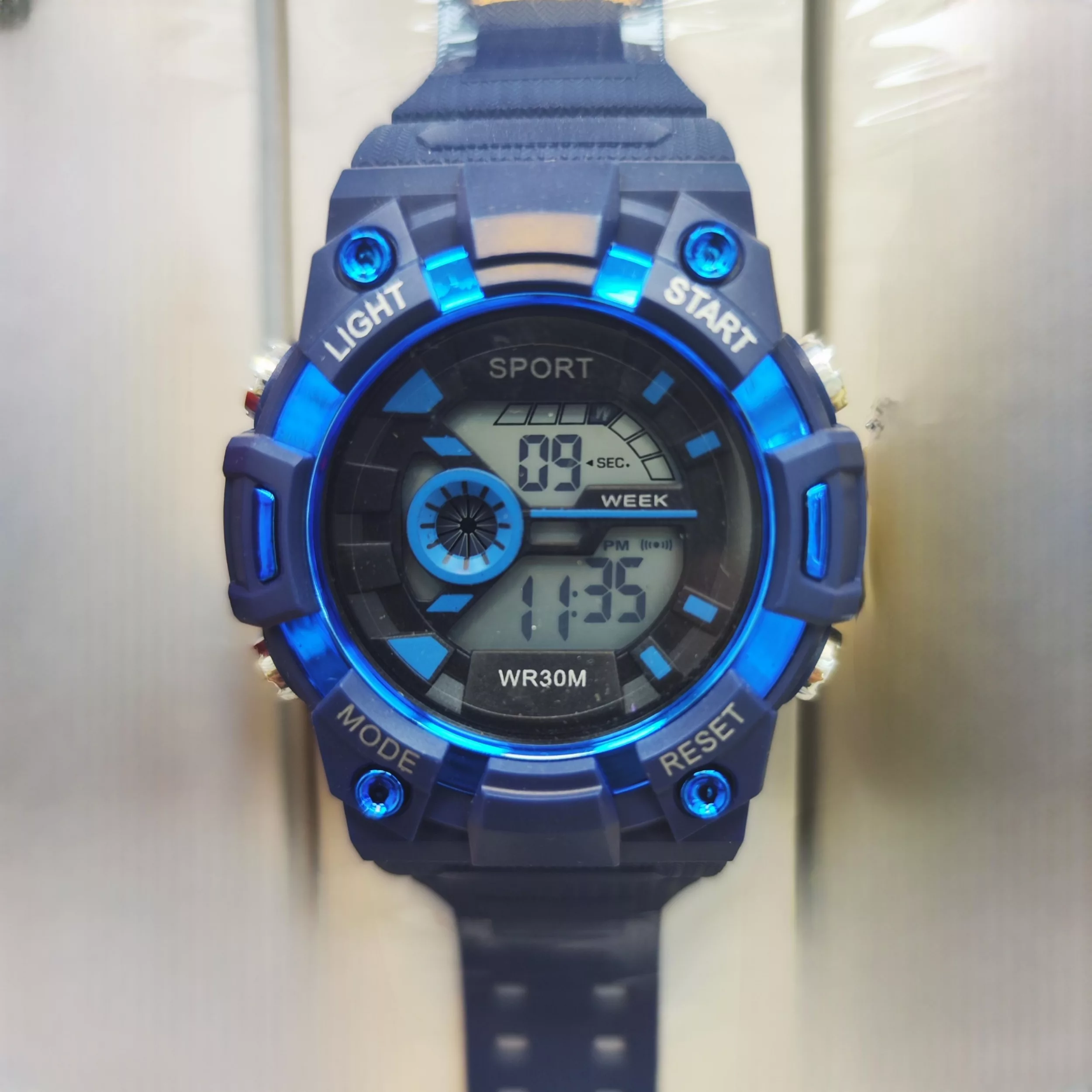 ساعت مچی دیجیتال مدل تک زمانه کرنومتر دار کد ۱