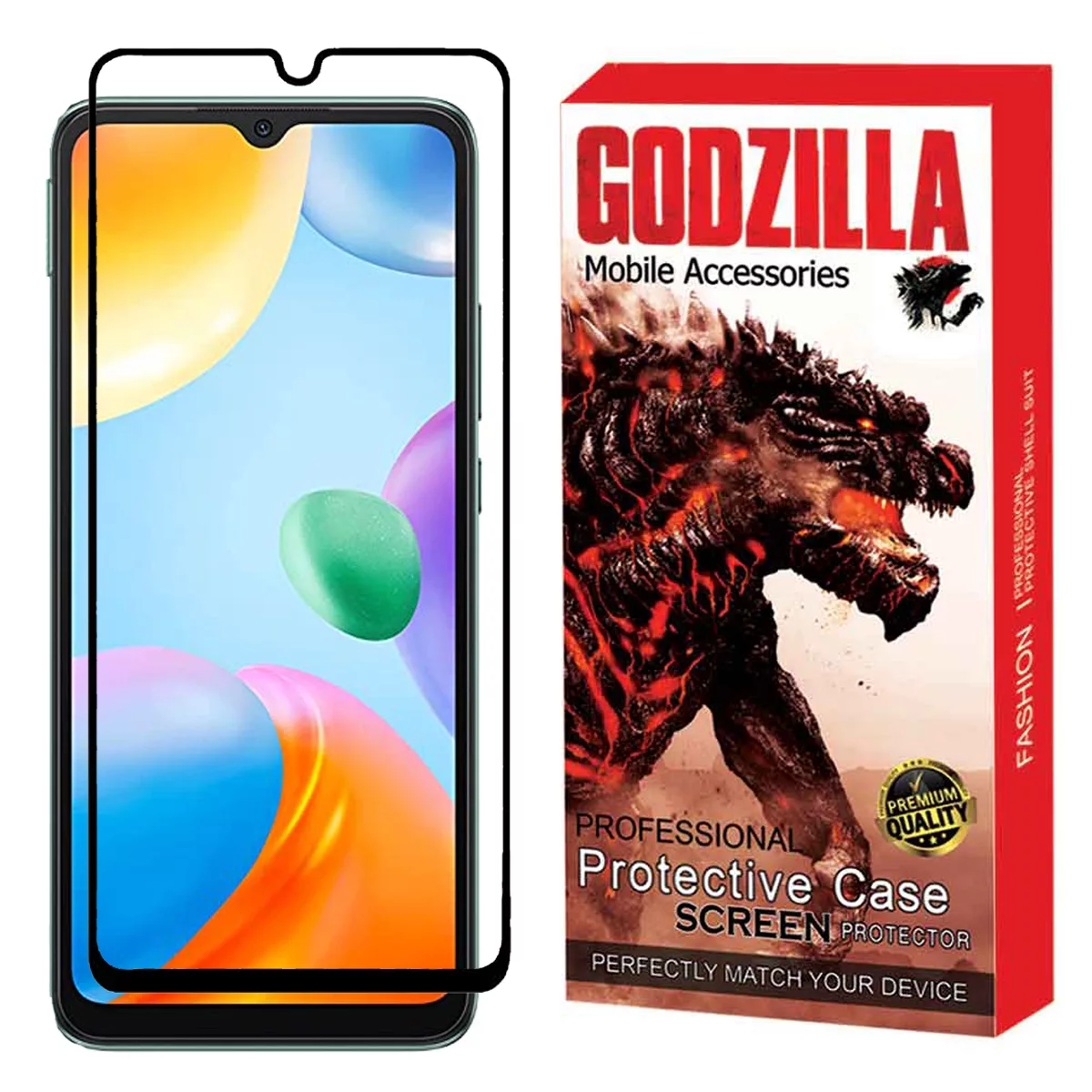 محافظ صفحه نمایش گودزیلا مدل G-Full مناسب برای گوشی موبایل شیائومی Redmi 10C