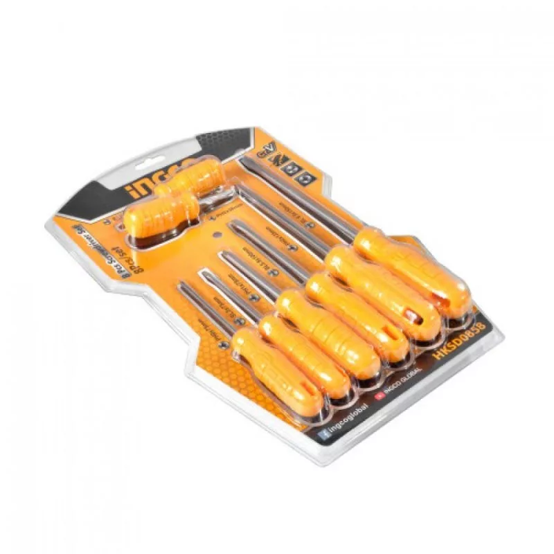 پیچ گوشتی اینکو مدل HK-SD-0858 مجموعه 8 عددی