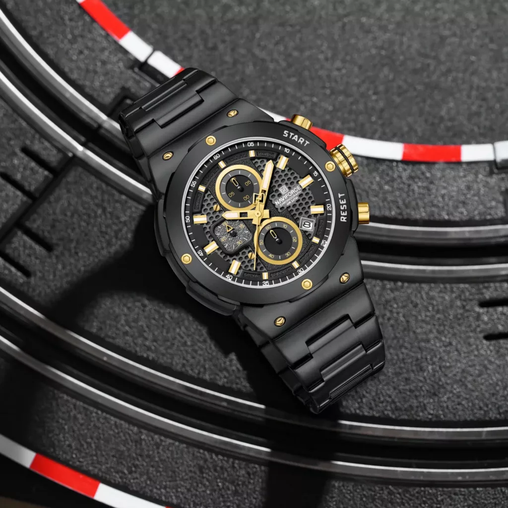 ساعت مچی عقربه‌ای کوارتز مردانه نیوی فورس مدل سه موتوره کد NF8072BB