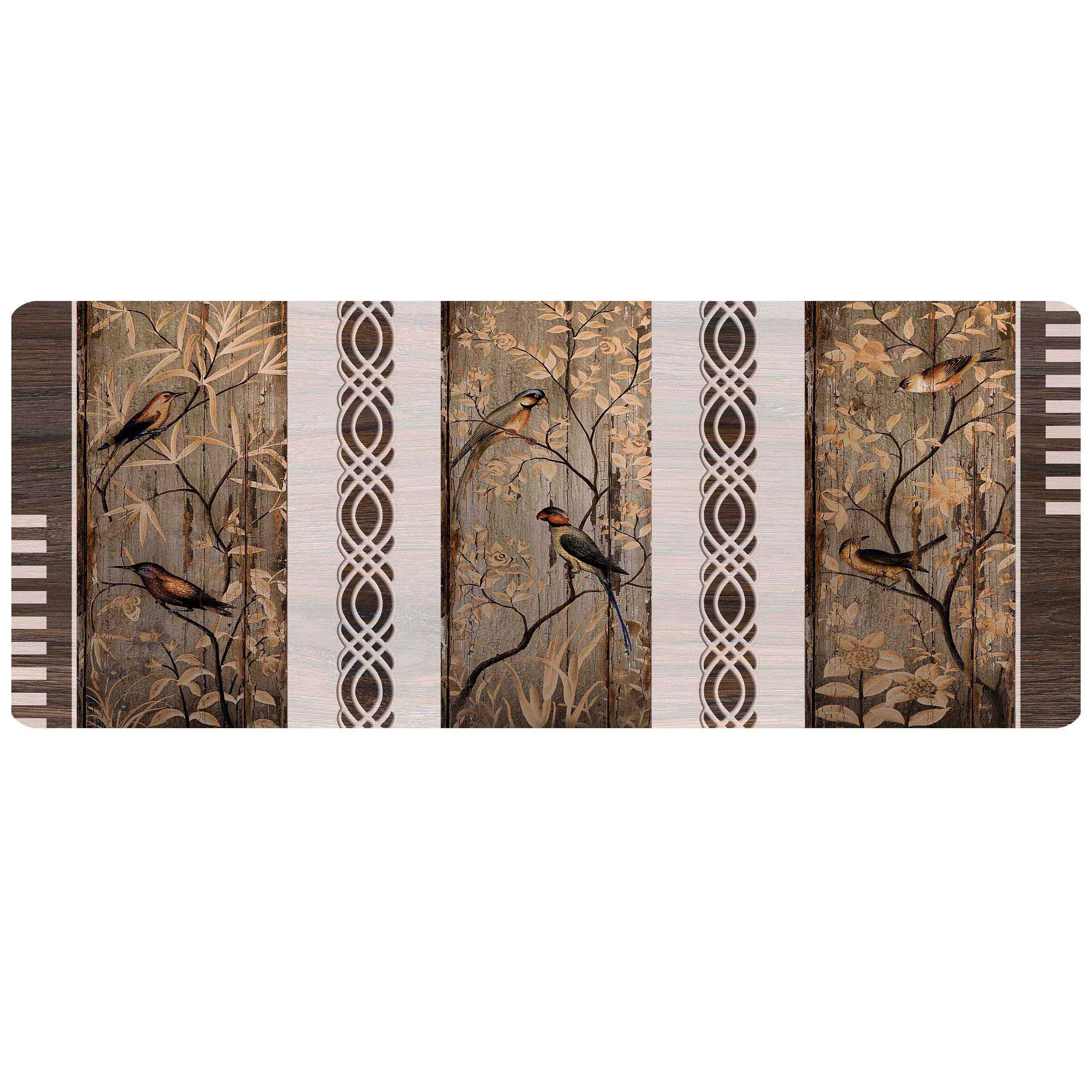 پادری مدل جلو سینکی طرح باغ پرنده L46_516 سایز 46x109 سانتی متر