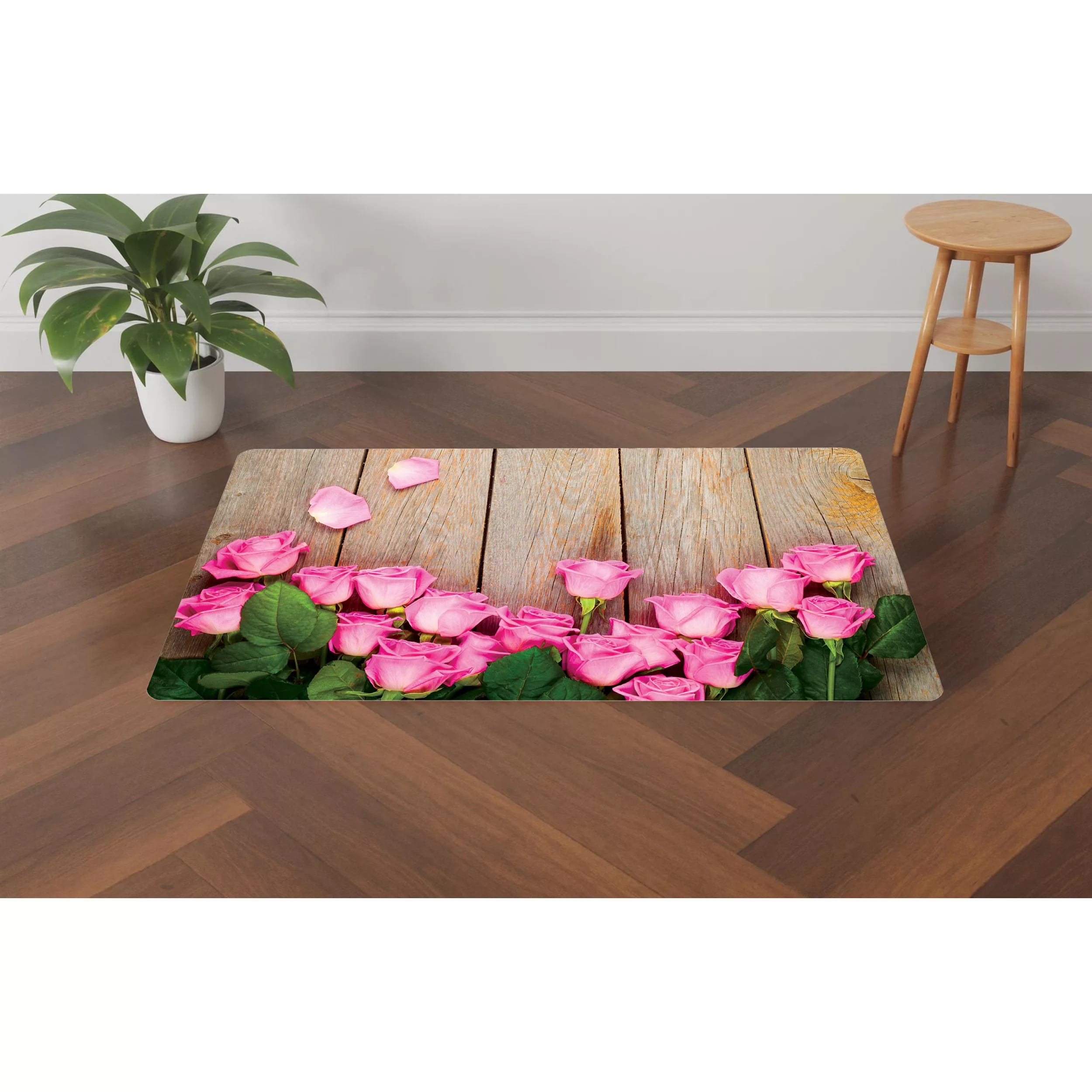 پادری مدل سه لایه رویه مخمل طرح گل کد S502 سایز 75x45 سانتی متر