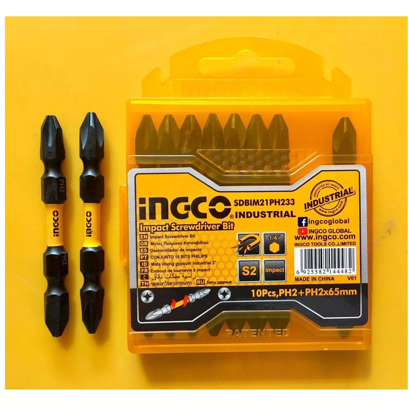 سری پیچ گوشتی دو سر چهار سو اینکو مدل SDBIM21PH233 مجموعه 10 عددی