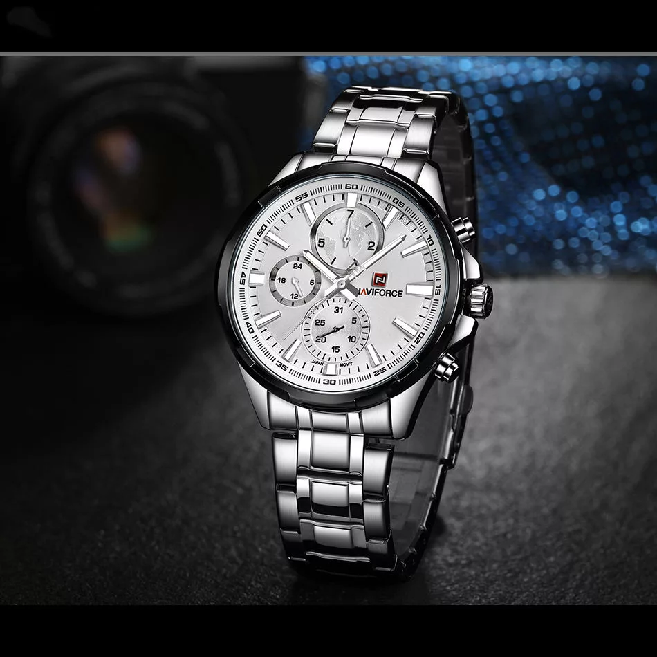 ساعت مچی عقربه‌ای کوارتز مردانه نیوی فورس مدل NF9089M -S-WW