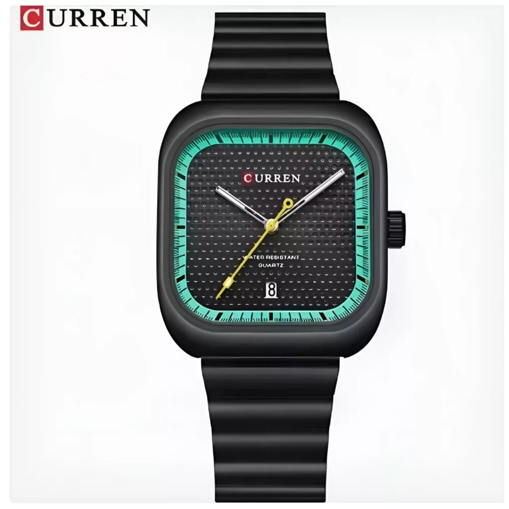 ساعت مچی عقربه‌ای مردانه کوارتز مدل بند ریلی کلاسیک کد 04