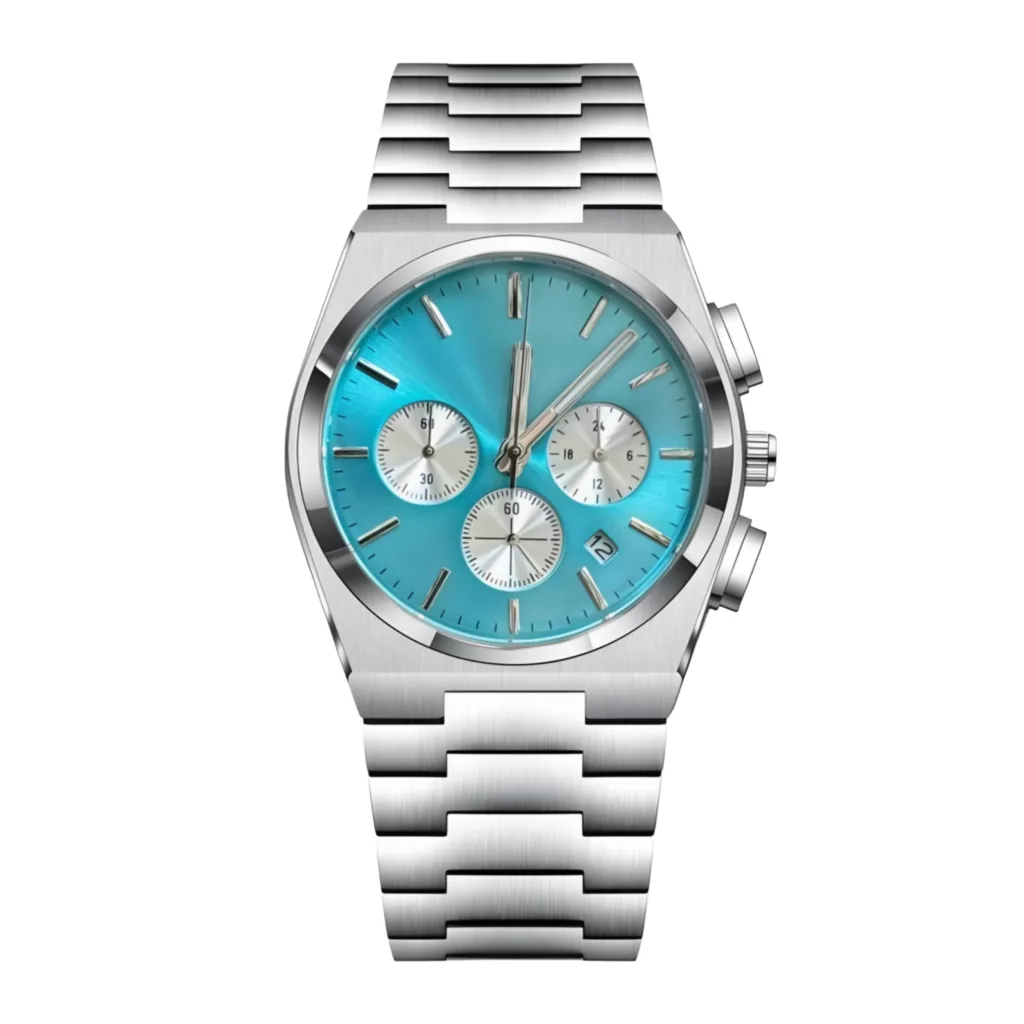 ساعت مچی عقربه‌ای کوارتز مردانه مدل سه موتور فعال کرنوگراف بند استیل کد 1