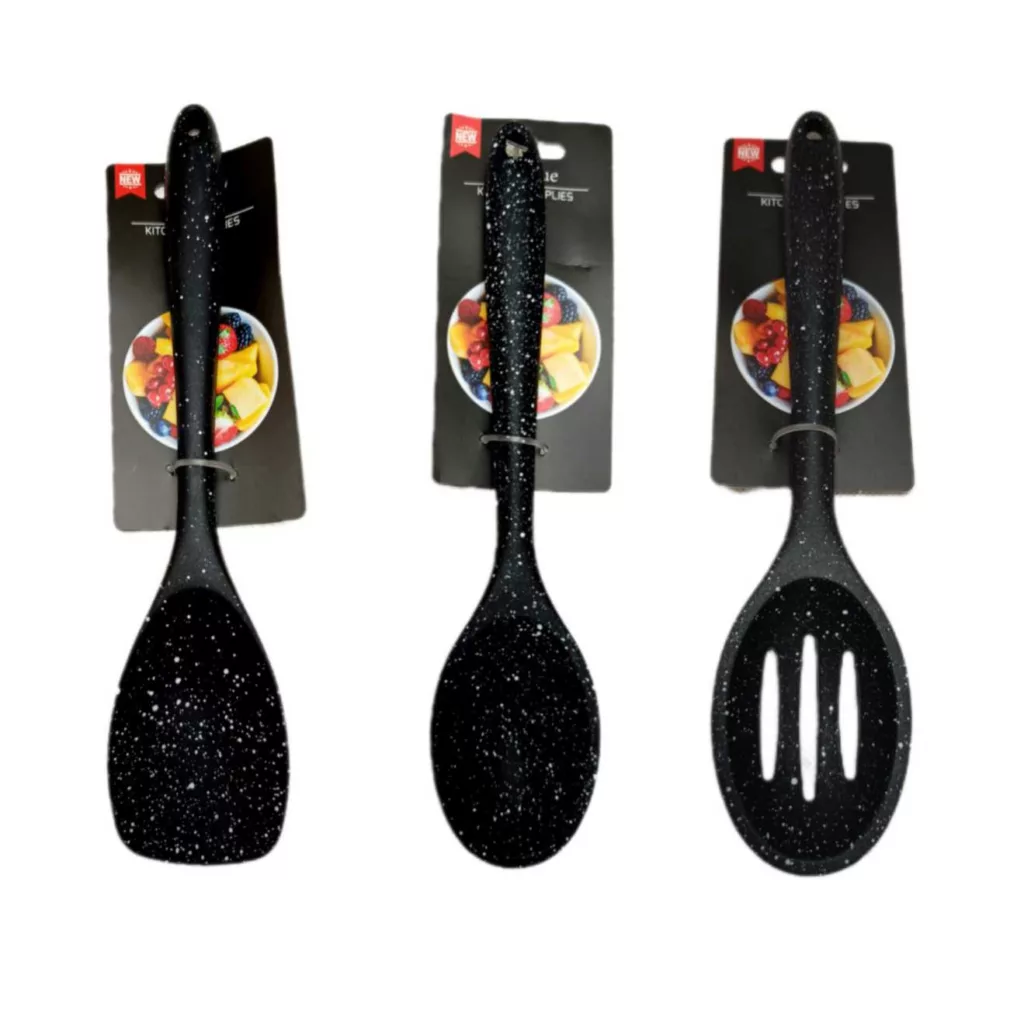 سرویس کفگیر و ملاقه 3 پارچه مدل سیلیکونی کهکشانی کد Z_003