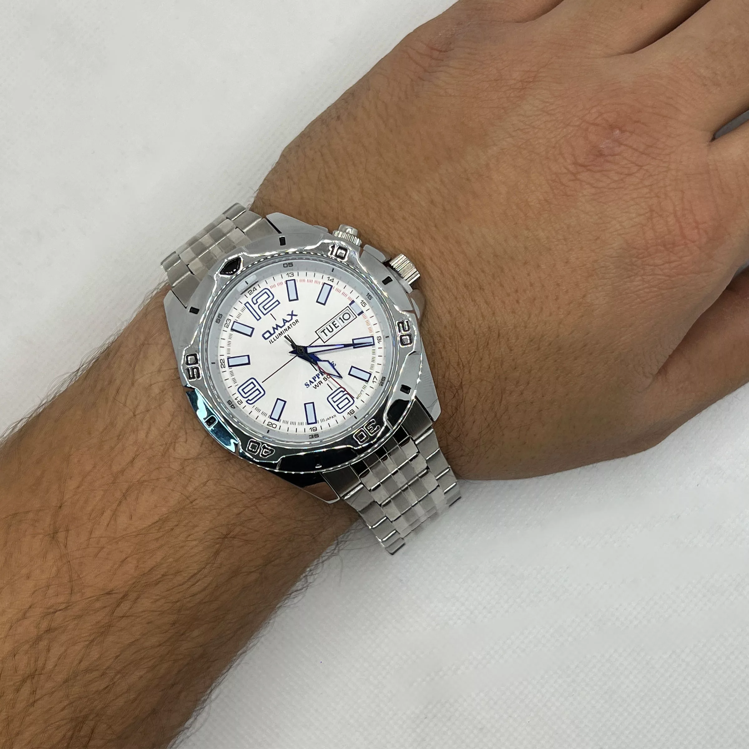 ساعت مچی عقربه‌ای مردانه کوارتز اوماکس مدل OCSL003I008