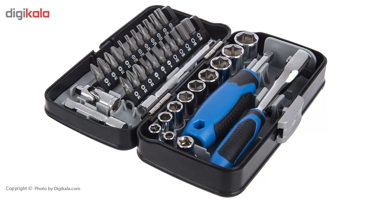 مجموعه 38 عددی سری بکس و پیچ گوشتی نووا مدل NTS7303