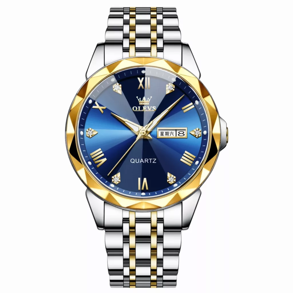 ساعت مچی عقربه‌ای کوارتز مردانه اُ لِوز مدل تک موتوره دی دیت بند استیل قفل مخفی کد ۲