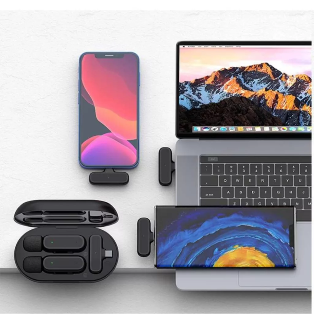 میکروفن یقه ای بی سیم مدل K61 dual Lightning