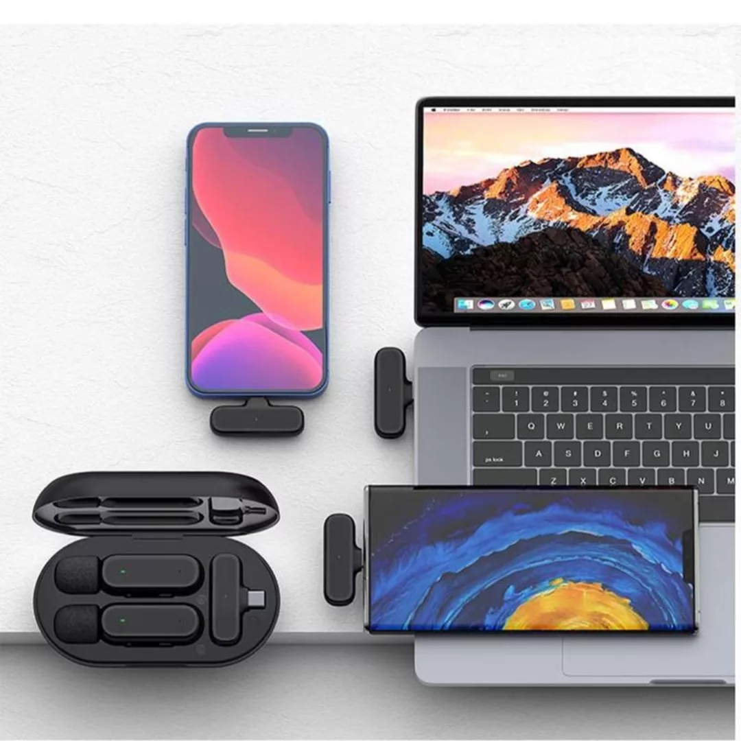 میکروفن یقه ای بی سیم مدل K61 dual Lightning