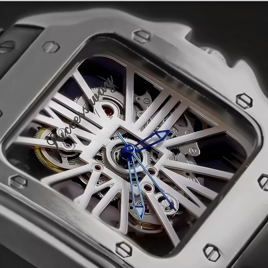 ساعت مچی عقربه‌ای کوارتز مردانه مدل پشت شیشه ای موتور نمایان کد 006