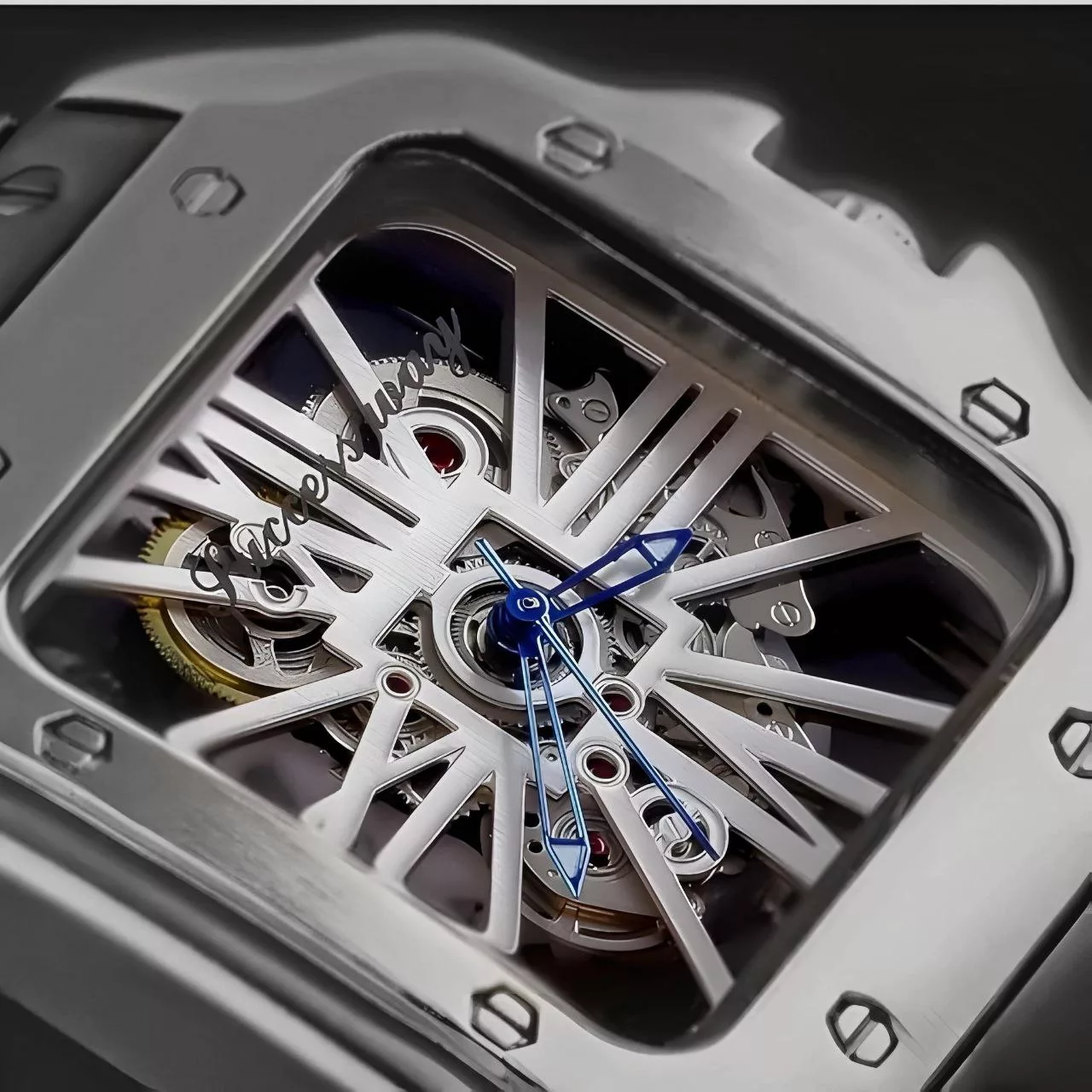 ساعت مچی عقربه‌ای کوارتز مردانه مدل پشت شیشه ای موتور نمایان کد 006