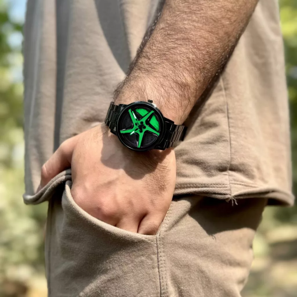 ساعت مچی عقربه‌ای کوارتز مردانه مدل اسپرت صفحه رینگ چرخان کد H