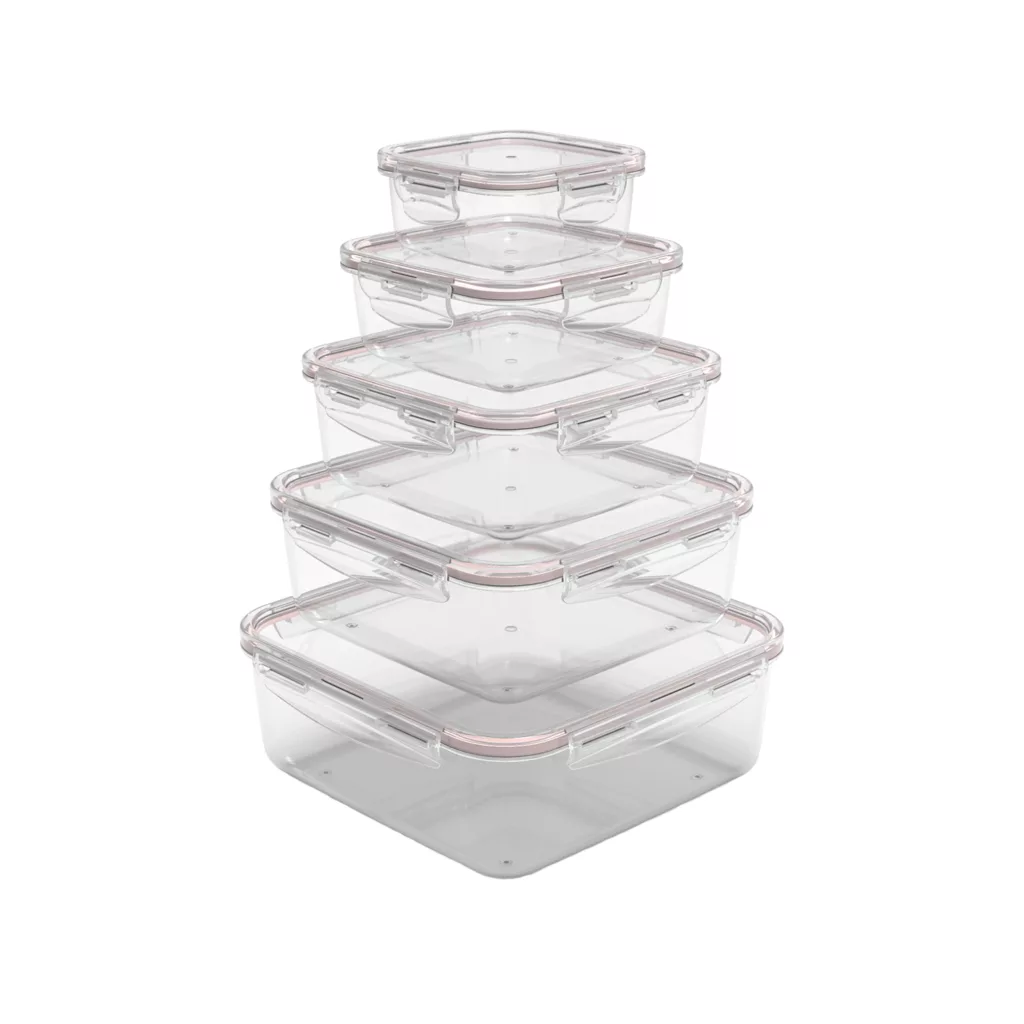 ظرف نگهدارنده ویرو پلاستیک مدل ایزی لاک کد 110 بسته 5 عددی