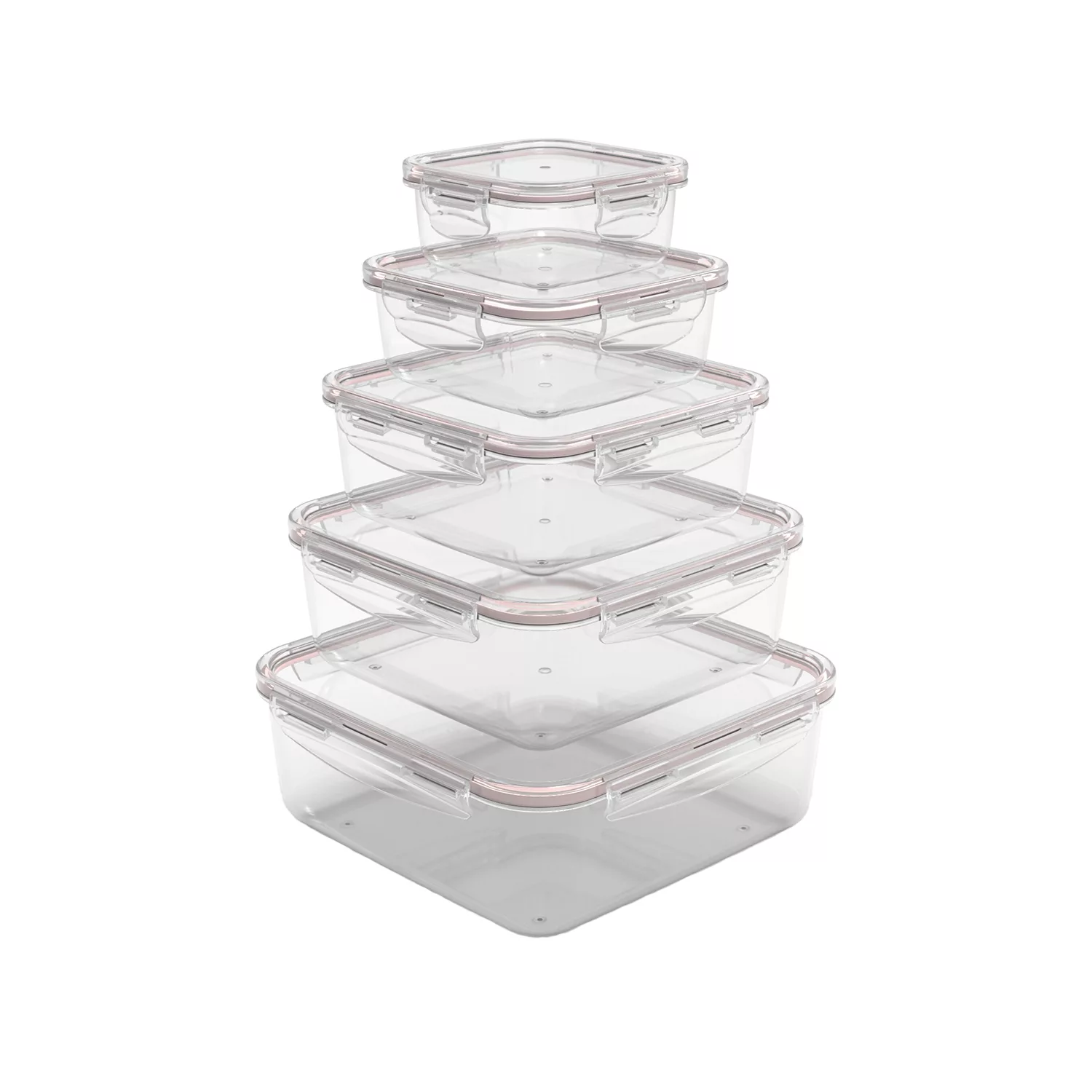 ظرف نگهدارنده ویرو پلاستیک مدل ایزی لاک کد 110 بسته 5 عددی