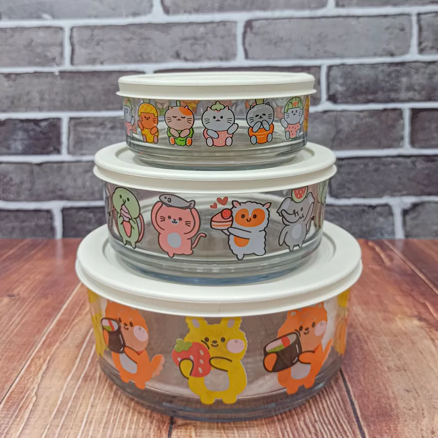 ظرف نگهدارنده هوم كت مدل عروسكي مجموعه سه عددي