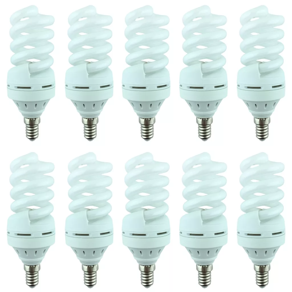 لامپ کم مصرف 13 وات فروزش مدل لوستری پایه E14 بسته 10 عددی