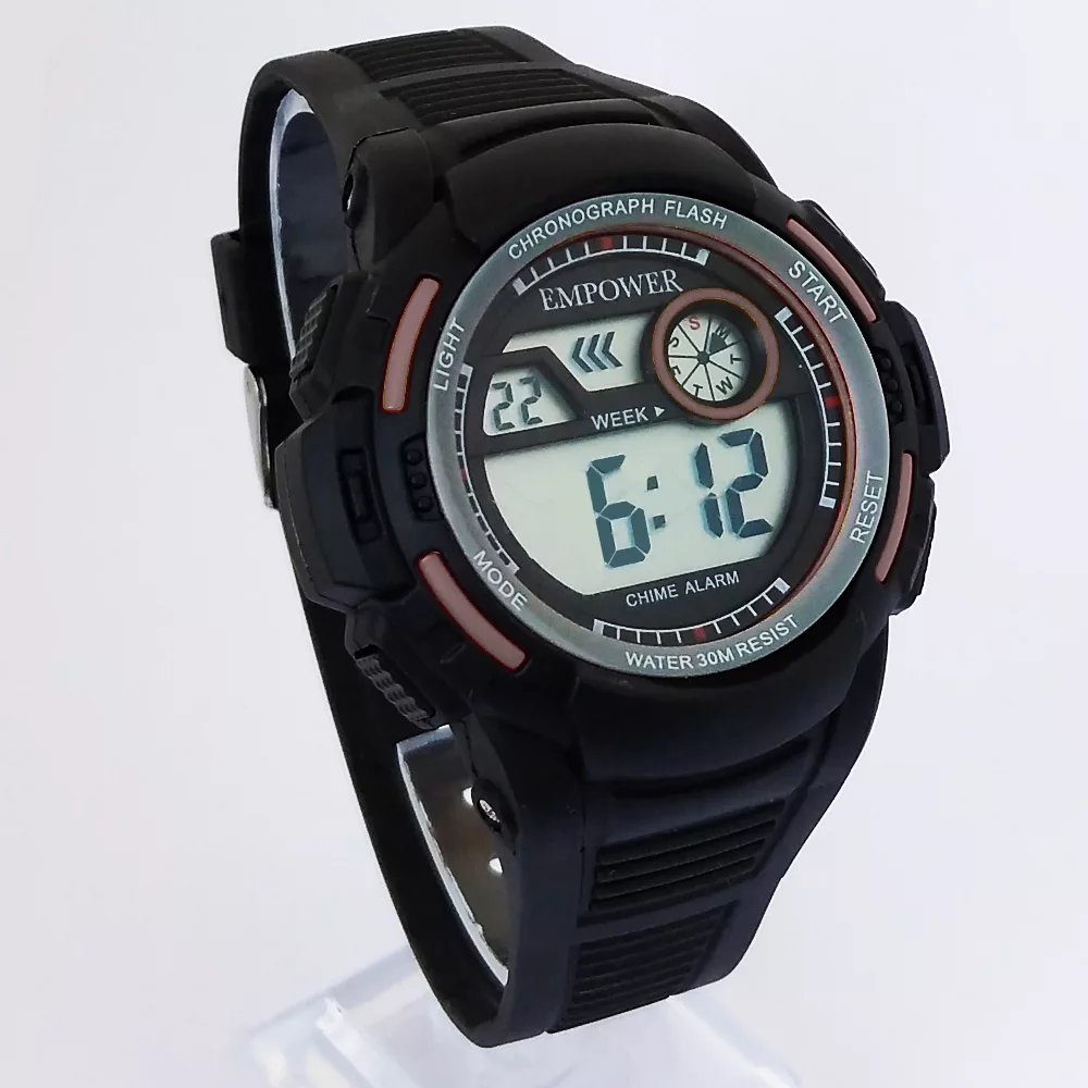 ساعت مچی دیجیتال مردانه امپاور مدل ورزشی اسپرت ضدآب چراغدار استخری کد 4510SPORT