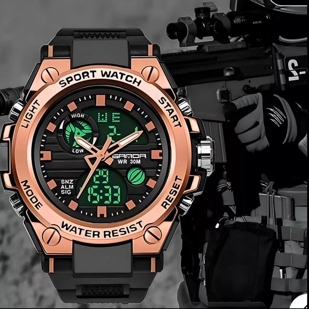 ساعت مچی دیجیتال مردانه مدل دوزمانه098