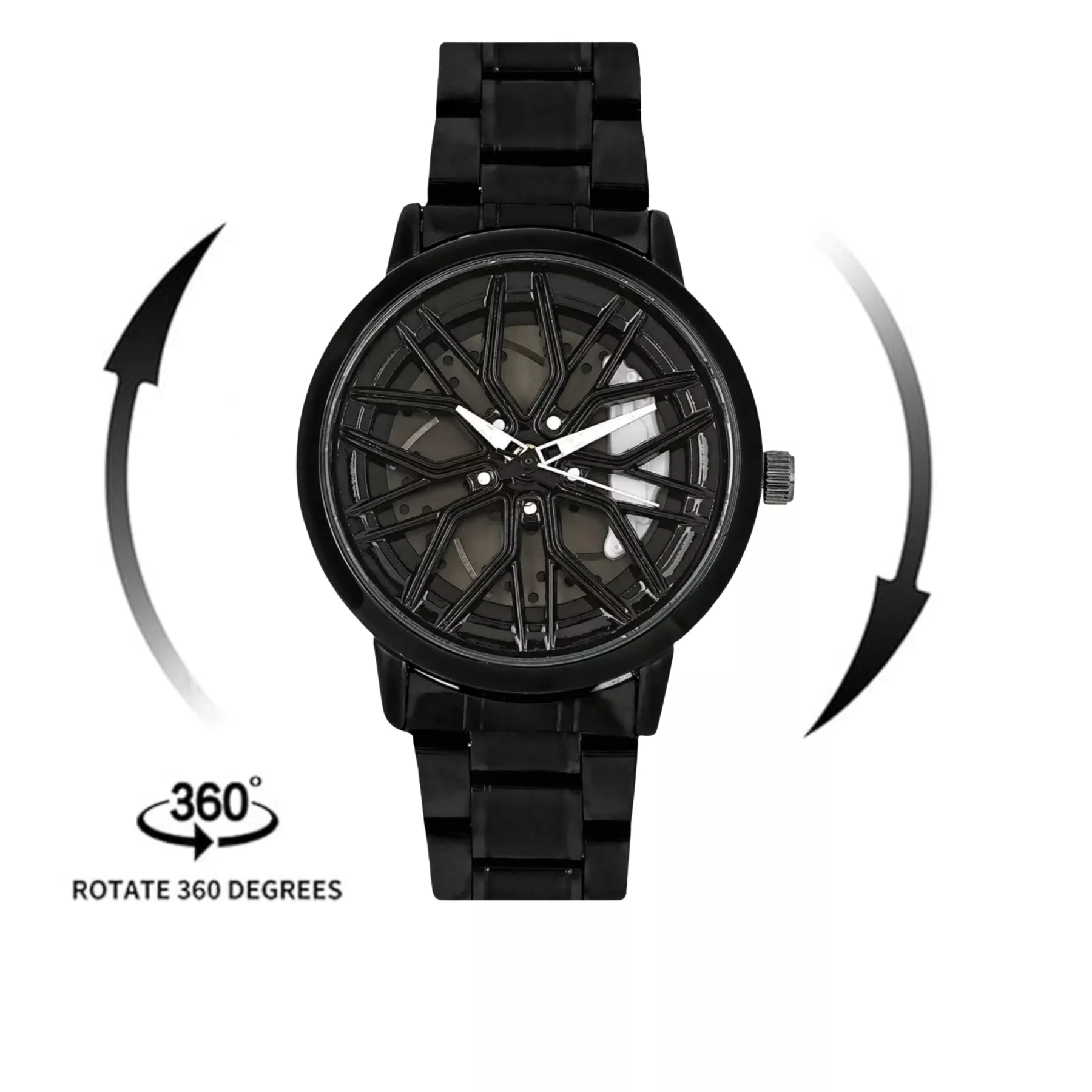 ساعت مچی عقربه‌ای مردانه مدل کوارتز تک موتوره بند فلزی رینگ چرخان کد 5