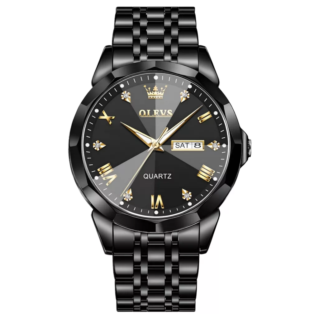 ساعت مچی عقربه‌ای کوارتز مردانه اُ لِوز مدل کلاسیک دی دیت بند استیل طرح بافت کد ۱.۱